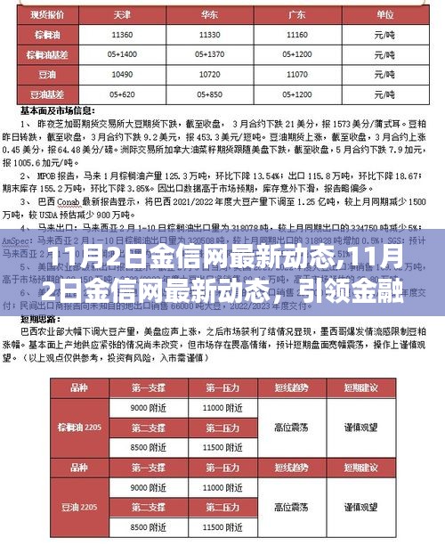 11月2日金信网最新动态，引领金融科技前沿的发展步伐