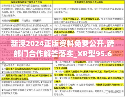 新澳2024正版资料免费公开,跨部门合作解答落实_XR型95.667