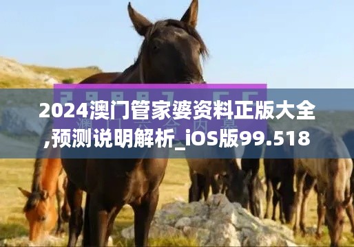 2024澳门管家婆资料正版大全,预测说明解析_iOS版99.518