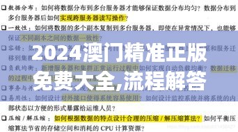 2024澳门精准正版免费大全,流程解答解释落实_单人版41.245