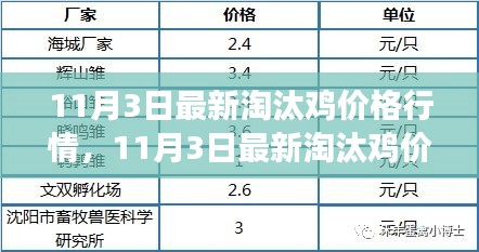 11月3日淘汰鸡价格行情变动，捕捉机遇，谱写自信与成长乐章