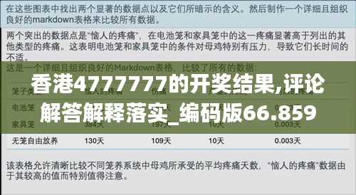 香港4777777的开奖结果,评论解答解释落实_编码版66.859