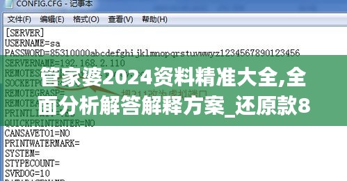 管家婆2024资料精准大全,全面分析解答解释方案_还原款88.569