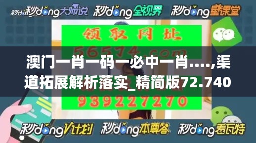 澳门一肖一码一必中一肖....,渠道拓展解析落实_精简版72.740