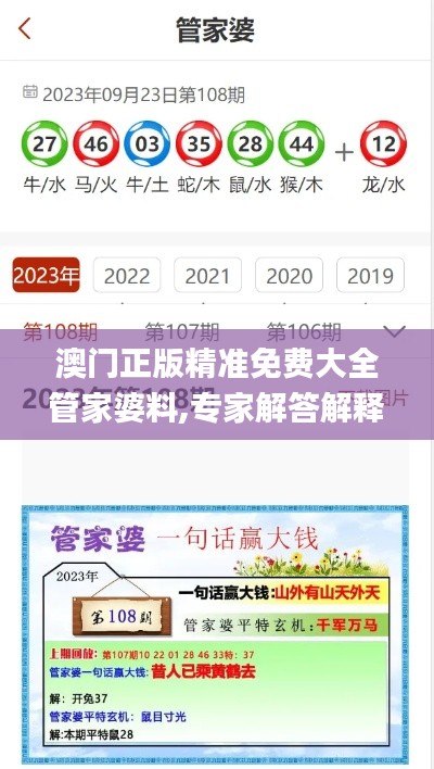 澳门正版精准免费大全管家婆料,专家解答解释定义_实现制90.716