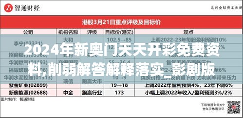 2024年新奥门天天开彩免费资料,削弱解答解释落实_影剧版90.687