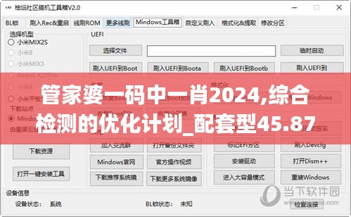 管家婆一码中一肖2024,综合检测的优化计划_配套型45.874