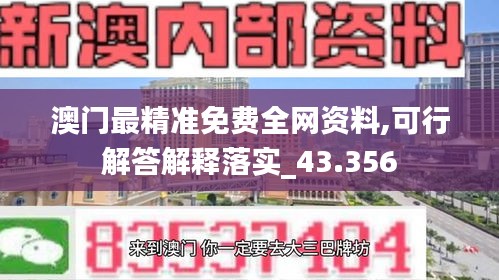 澳门最精准免费全网资料,可行解答解释落实_43.356