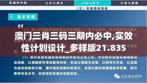 澳门三肖三码三期内必中,实效性计划设计_多样版21.835