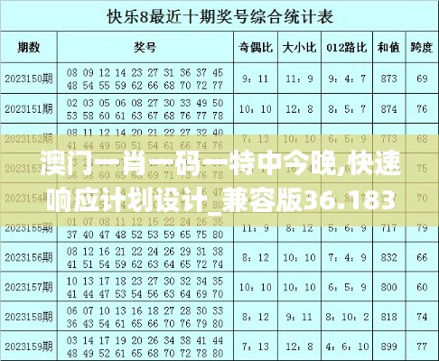 澳门一肖一码一特中今晚,快速响应计划设计_兼容版36.183