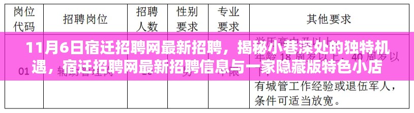 揭秘隐藏版特色小店与宿迁招聘网最新招聘信息，小巷深处的机遇等你来探索