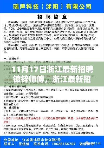 浙江镀锌师傅招聘，深度测评与全面介绍，11月17日最新岗位发布