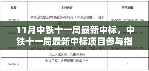 中铁十一局最新中标项目参与指南，从初识到成功中标全步骤详解