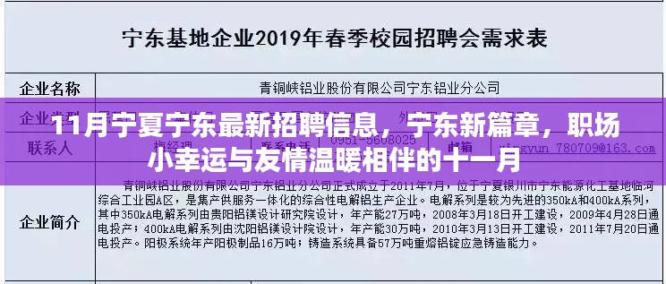 宁夏宁东最新招聘信息与职场小幸运及友情相伴的十一月宁东篇章