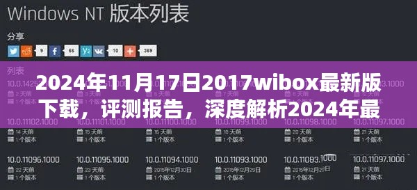 深度评测报告，2024年最新版wibox下载体验与功能解析