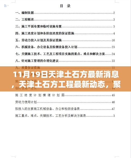 天津土石方最新动态，聚焦行业更新与工程进展（11月19日）