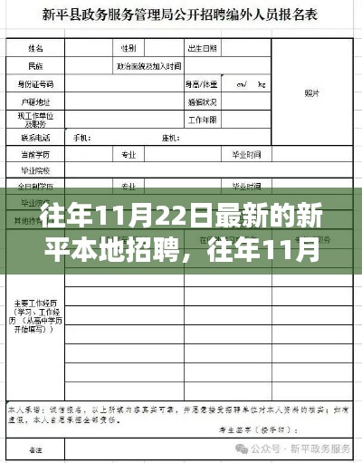 往年11月22日新平最新招聘动态及本地招聘概览