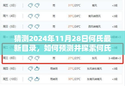 揭秘何氏最新目录，预测与探索指南（2024年11月28日版）