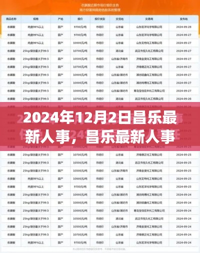 昌乐最新人事动态，2024年人事调整一览