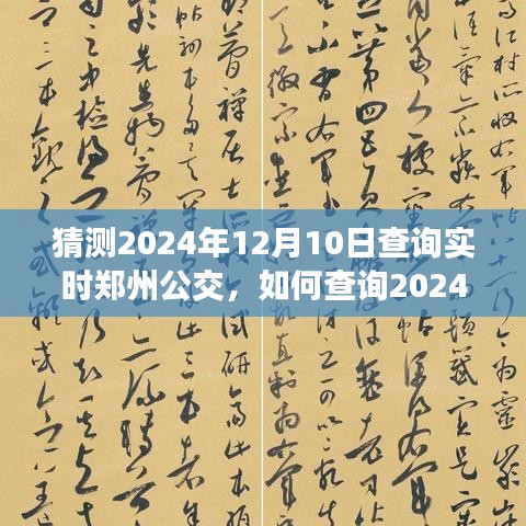 2024年12月10日郑州公交实时查询指南，一步步轻松掌握